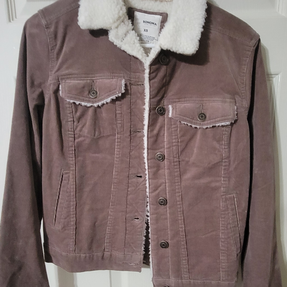 Sonoma Chocolate Brown Jacket with Sherpa Collar